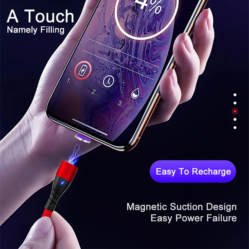 Магнитный кабель 5A Type C Micro USB для Xiaomi Huawei P30 P20 P10 Mate 20 Pro Lite Сверхбыстрая Зарядка