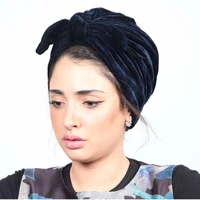 fashion bow velvet women head scarf turban ready to wear inner hijabs femme musulmane hijab caps india wrap turbante mujer 2021