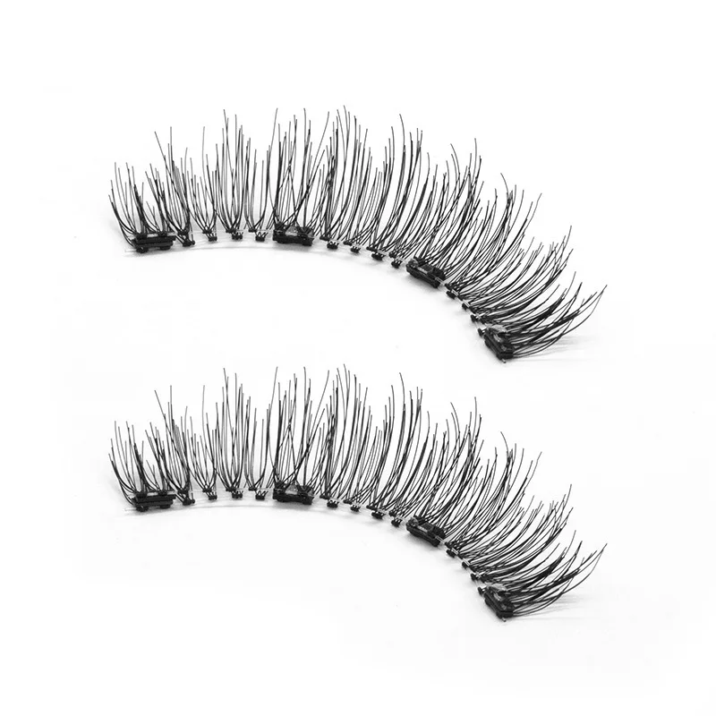 Натуральные магнитные ресницы 4 магнита многоразовые ручная работа без клея