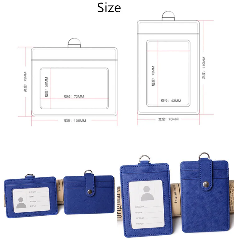 

Unisex Credit Card Holder Wallet Purse Practical Fashion Women Men Student ID Bank Bus Card Bags Identity badge with lanyard