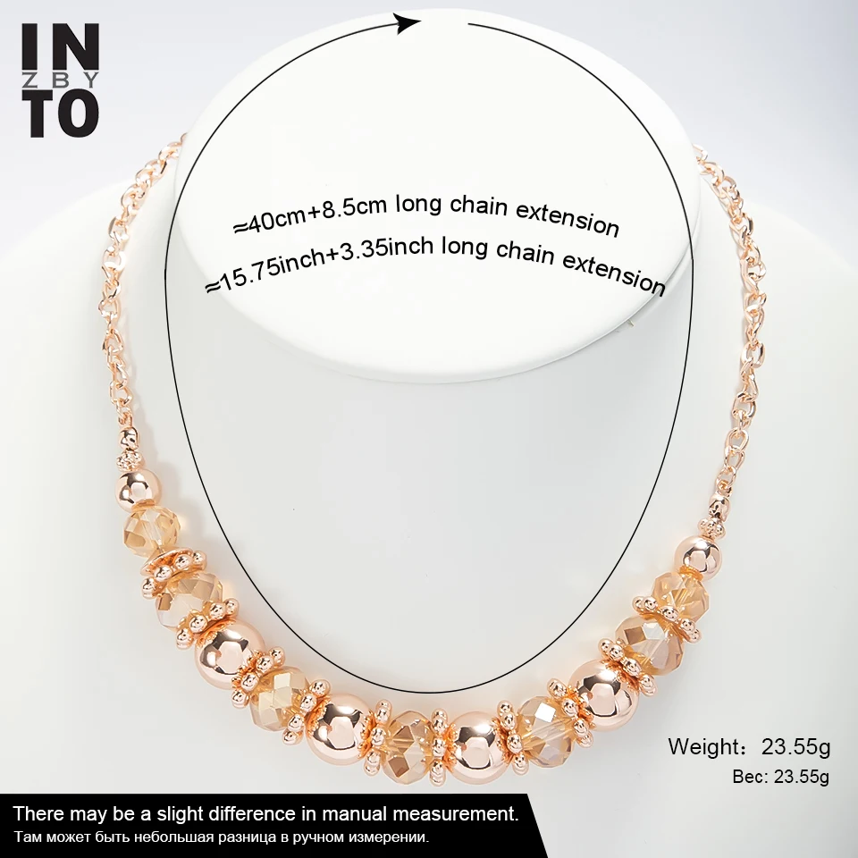 Модный комплект ювелирных изделий стеклянные бусины висячие серьги с колье