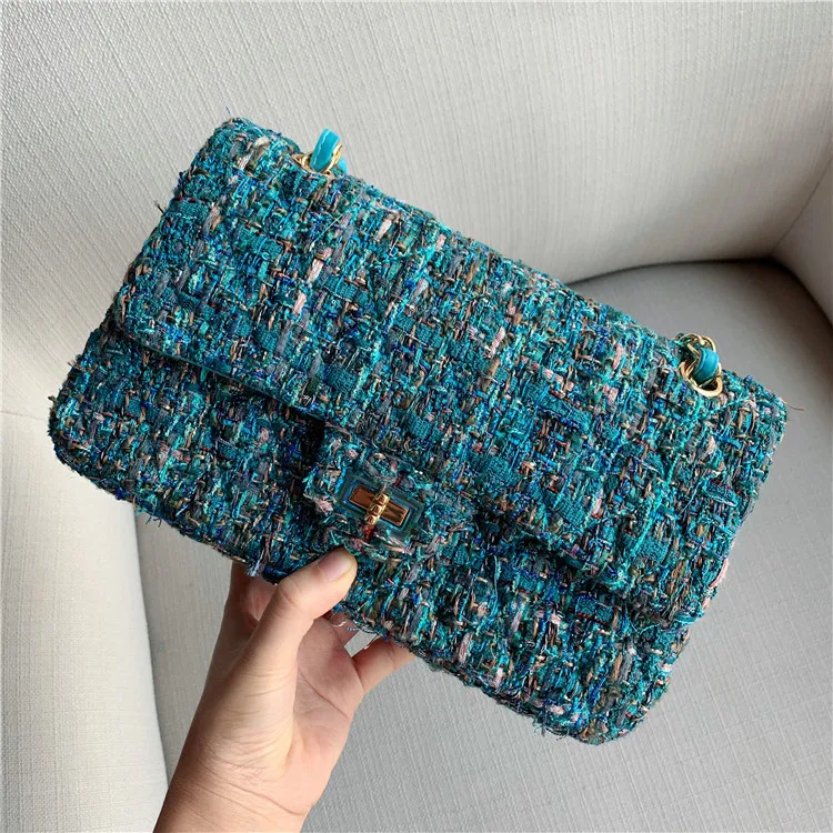 2019 осенняя и зимняя шерстяная тканая сумка маленькая квадратная из овчины