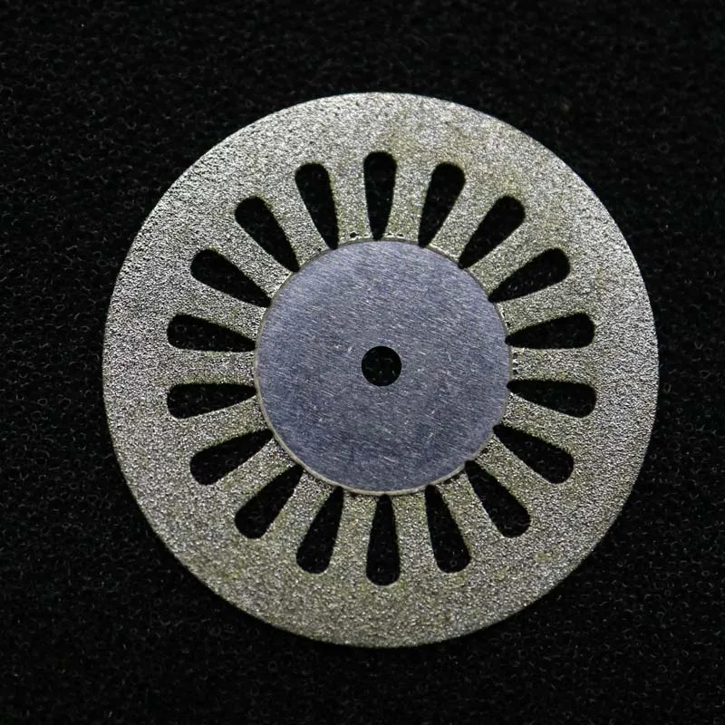 9pcs Dental lab 0.20mm Double Sided Diamond Cutting Disc for separating polishing ceramic crown plaster or jade with 2 mandrels - купить по