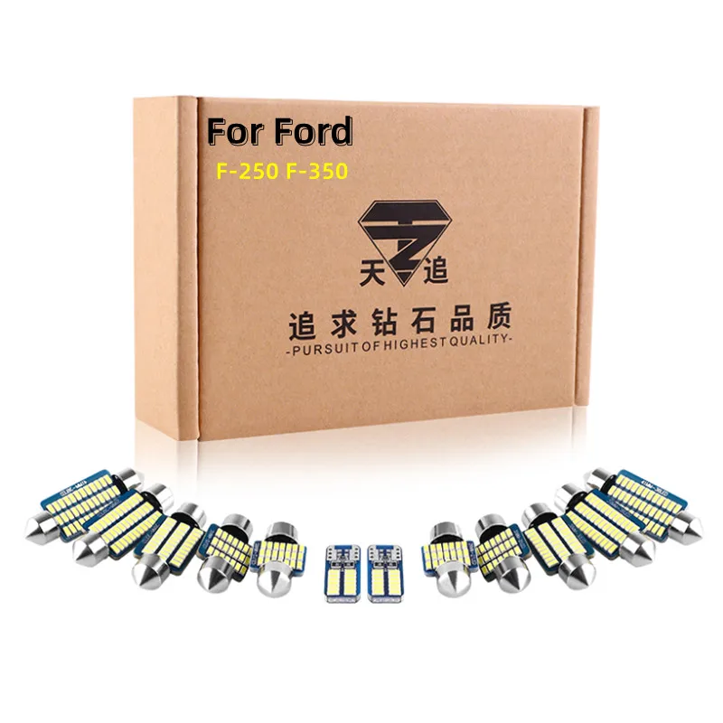 

For Ford F-250 F-350 F250 F350 F 250 350 1997-2020 Canbus Vehicle LED Interior Map Dome Trunk Light Bulbs Car Lighting