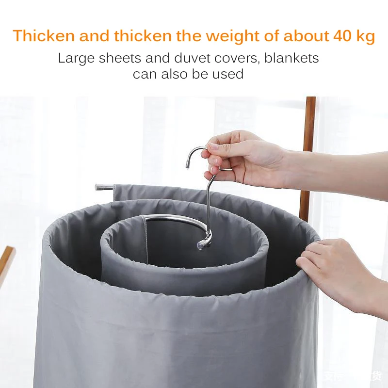 

Round Spiral Quilt Sheets Hanger Drain Rack Blanket Hangers Stainless Steel Rotating Drying Racks Balcony Outdoor Use Save Space
