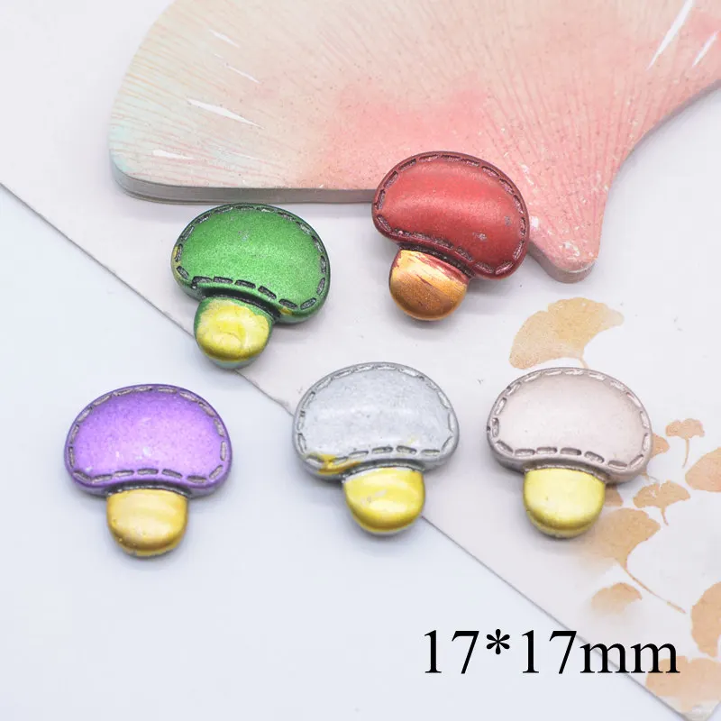 

20Pcs 17mm Mini Metal Colorful Mushroom Figurines & Miniatures Embellishment Accessories Decoration Bow Center