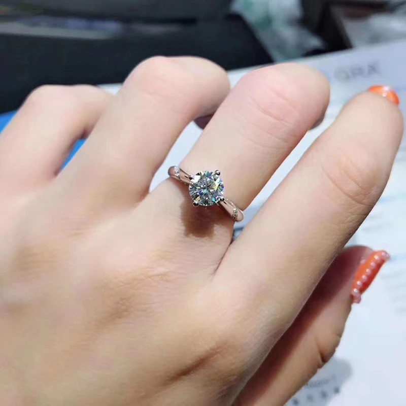 Кольцо из белого золота 18K диагональ 1 карат 2 карата 3 | Украшения и аксессуары