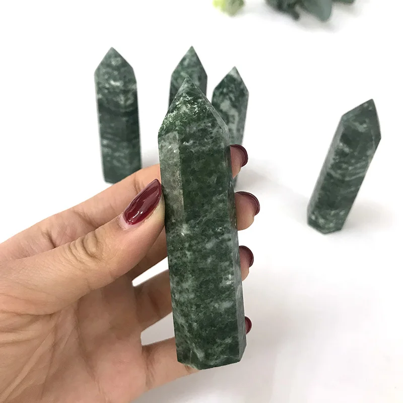 1 шт. натуральный кунжут зеленый каменный Кварцевый Минеральный Камень
