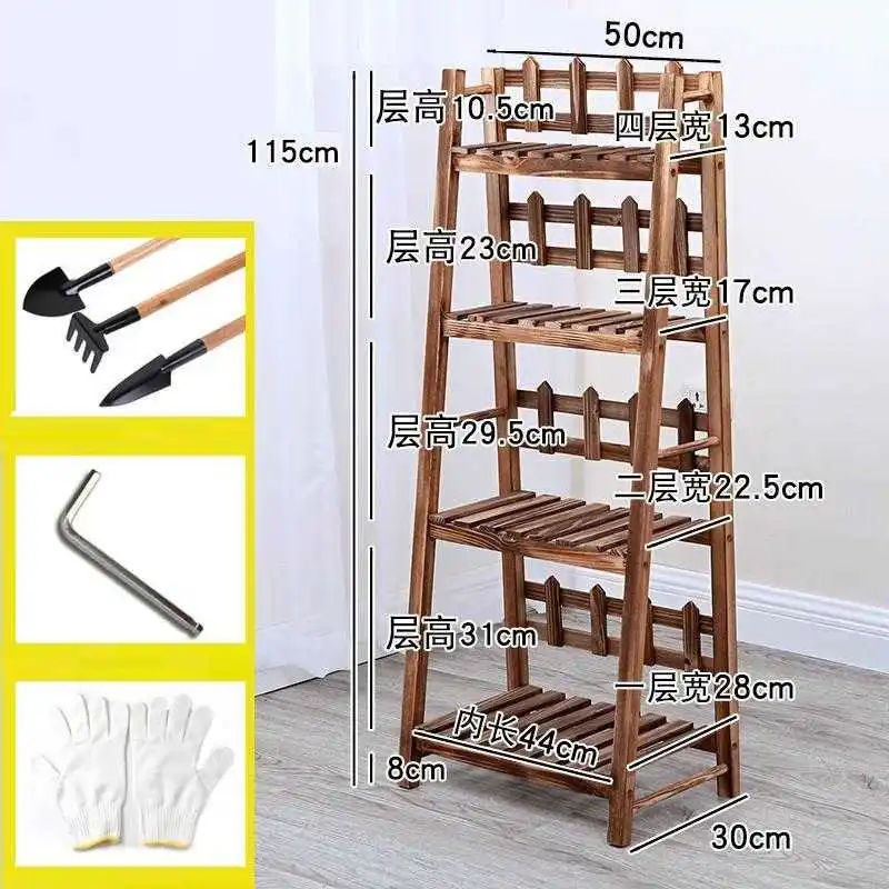 

Wooden Varanda Terraza Etagere Plante Estante Para Flores Garden Shelves For Plant Dekoration Balcony Shelf Outdoor Flower Stand