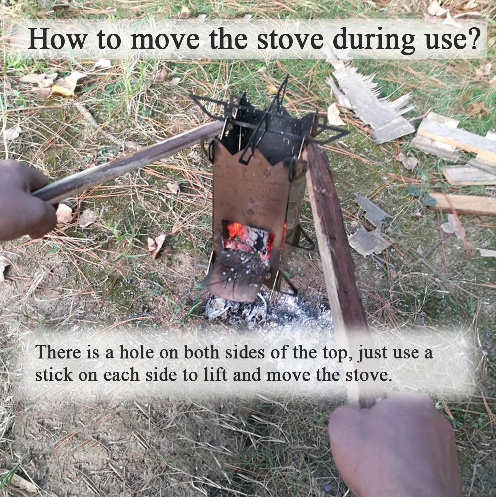 Наружная походная ракетная плита складная деревянная горелка Горящее