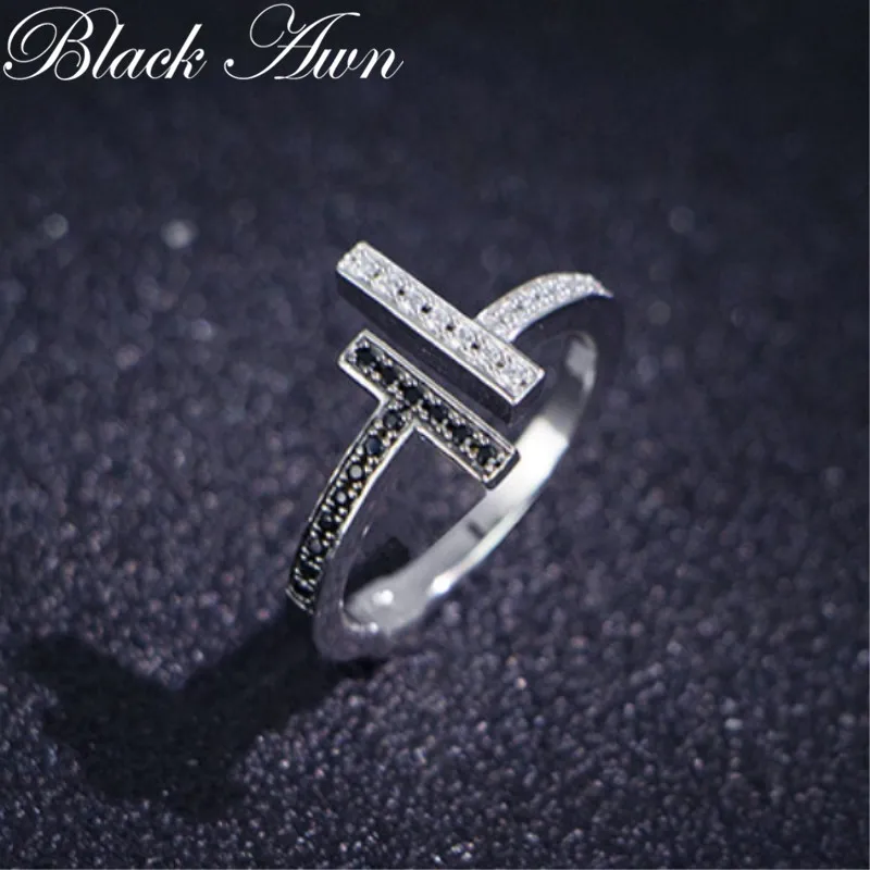 

BLACK AWN Hot Silver Color Open Rings for Women Elegant Wedding Ring Jewelry G101