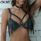 CKMORLS серии пикантной кожаной обуви с Бюстгальтер Панк Эротическое нижнее белье в готическом стиле тела женские чулки для двух Lover садо подвязка на бедро ремень Кожаное нижнее белье в стиле панк, женское нижнее бел