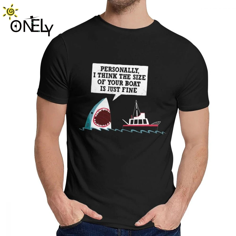

Stylish Polite Jaws T-shirt Men Crazy Organic Cotton Camiseta Fashion Crewneck