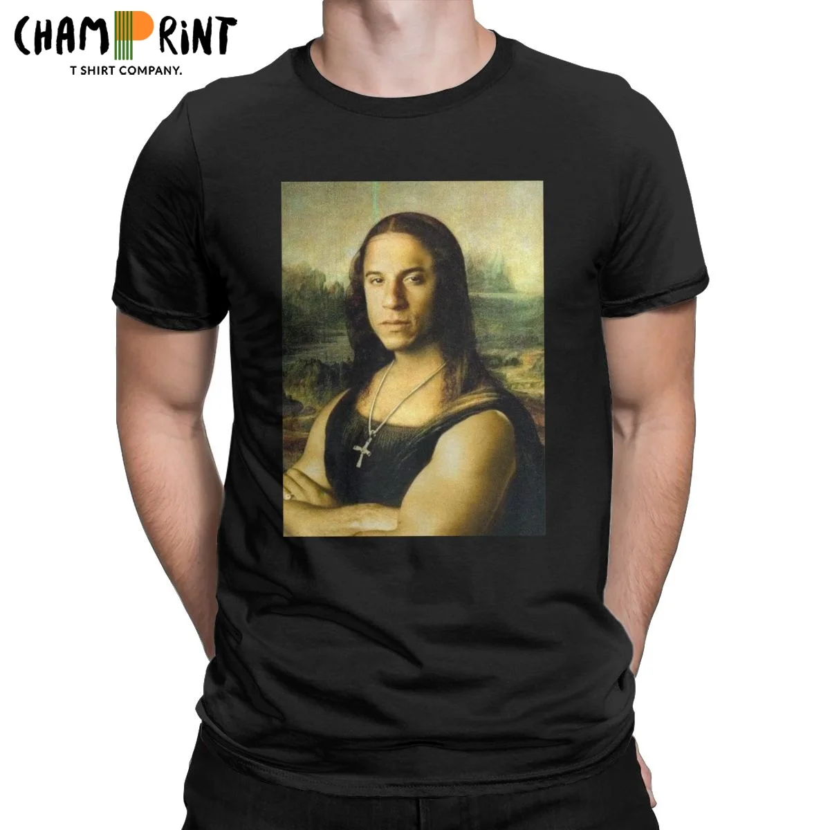 

Mona Lisa Men T Shirts Parody Humor Funny Tees Short Sleeve Round Collar T-Shirt Pure Cotton Gift Idea Tops