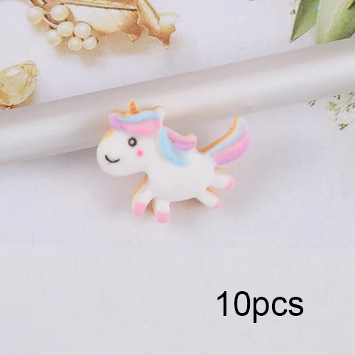 H 10pcs Веселые обезьяны, смола, животные, слизи, подвески, милые, кавайные добавки, набор для творчества, наполнитель, украшения для облаков, прозрачная, хрустящая слизи, глина - Цвет: H 10pcs
