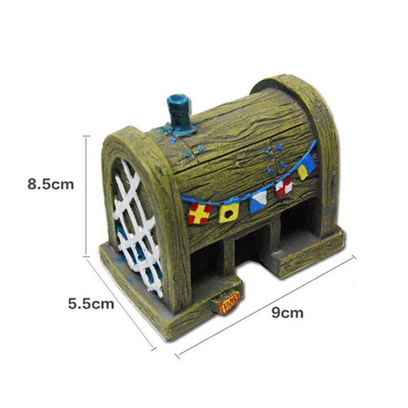 9x5.5x8.5 CM Домашний мини-аквариум аксессуары для ландшафтного дизайна дом в форме ананаса Аквариум Ландшафтный дизайн Мультяшные украшения украшение для детской игрушки - Color: 9x5.5x8.5 CM