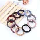 Резинки для волос женские, простые базовые эластичные резинки для фиксации волос хвостиком, модные аксессуары для волос, 10 шт.