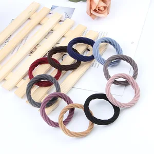 Резинки для волос женские, простые базовые эластичные резинки для фиксации волос хвостиком, модные аксессуары для волос, 10 шт.