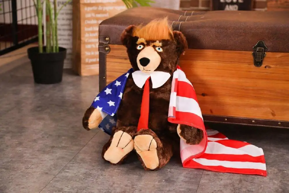 Забавные плюшевые игрушки Дональд Трамп 60 см набивные Trumpy Bear классный президент