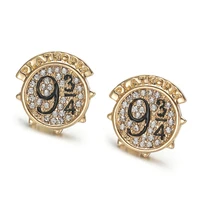 20 pairs platform 9 34 gold earrings cute small crystals women stud earrings fashion classic retro movie film jewelry wholesale