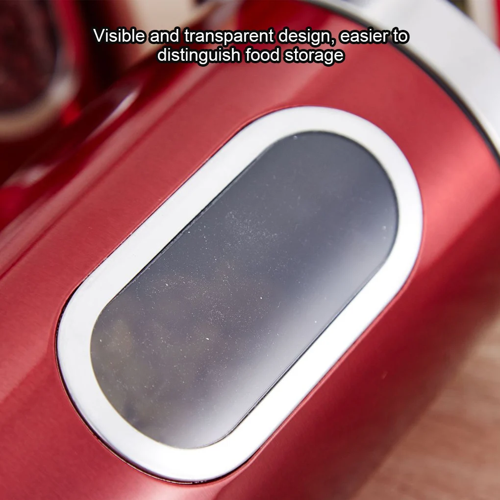 

Storage Jars Stainless Steel Canister Dry Food Dispenser Kitchen Jars For Visible Tea Coffee Grain Airtight Anti-Corrosion 1pcs