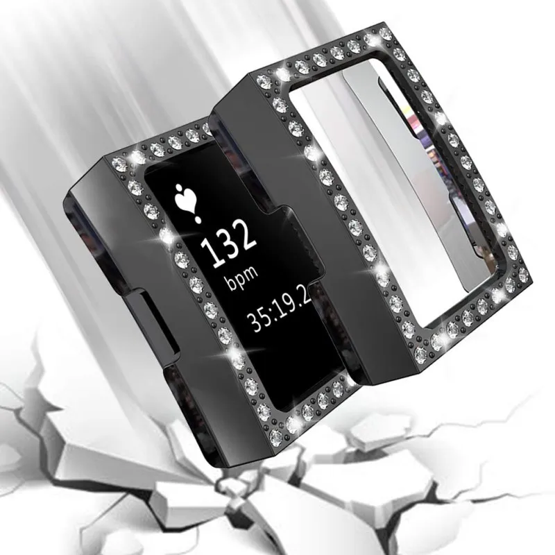 

Watch Cover Strap Metal Ring Design Bracelet Replacement Strap, For Fit Bit Charge 3 / Fit Bit Charge 4 Special Edition 2021