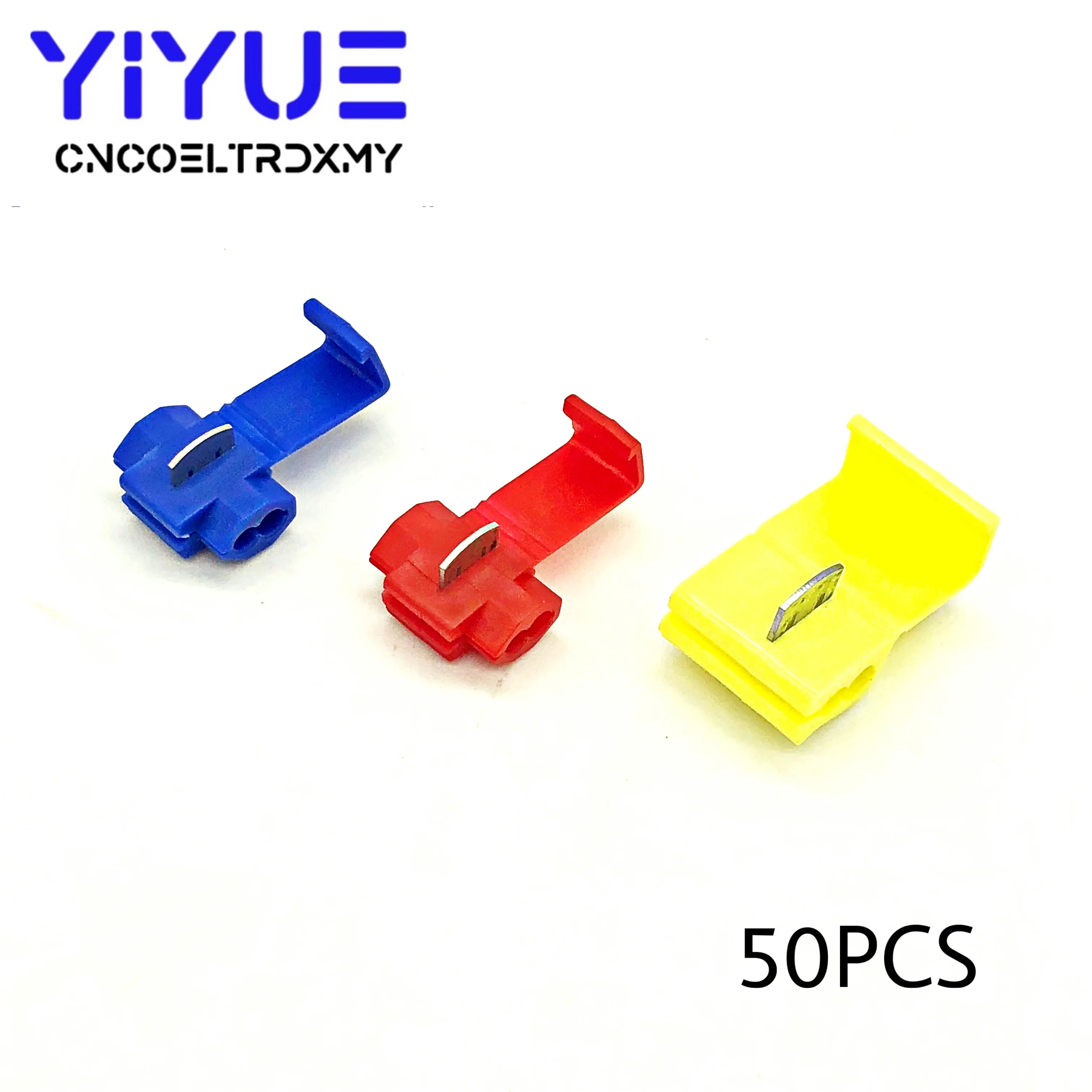 

50PCS Scotch Lock Electric Wire Cable Connectors Quick Splice Terminals Crimp Non Destructive Without Breaking Line AWG 22-18
