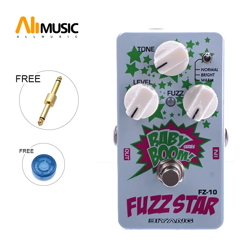 

Педаль для электрогитары Biyang Baby Boom FZ-10, три модели Fuzz Star Педаль Эффекта Искажения, истинный байпас с педальным разъемом