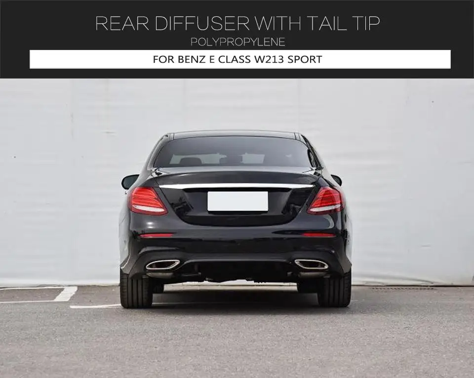 Полипропиленовый диффузор заднего бампера для Mercedes Benz E Class W213 Sport Sedan 2017-2019 задний