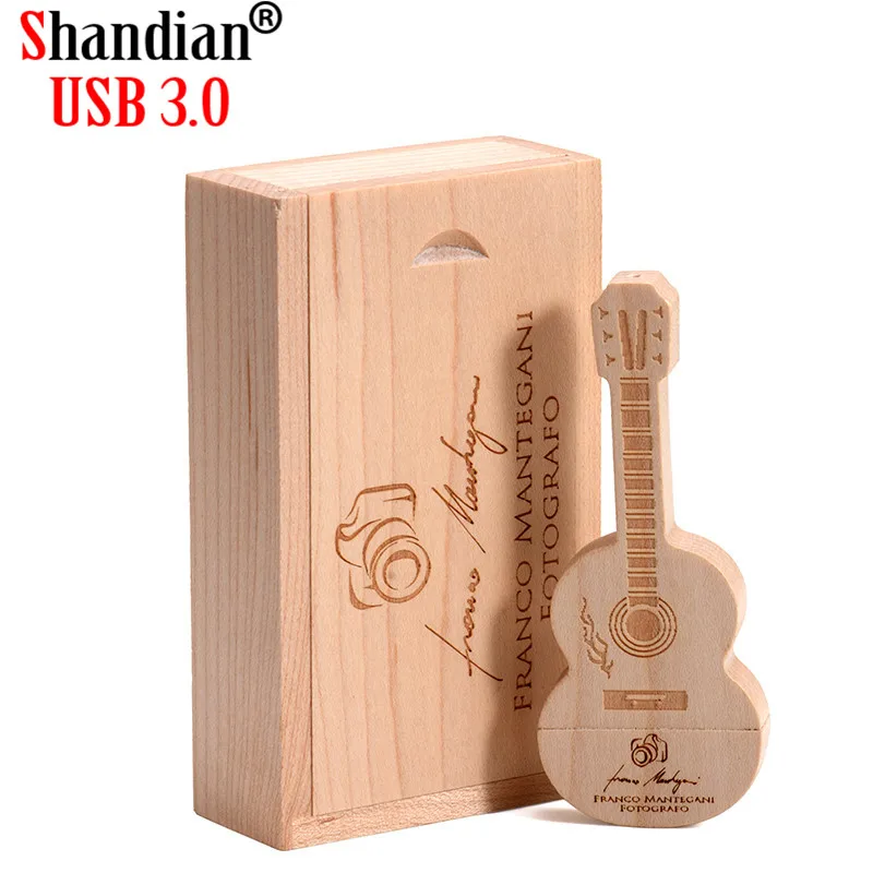 SHANGDIAN usb 3.0 free custom logo wooden guitar pendrive USB 2.0 flash memory stick 4GB 8GB 16GB 32GB 64GB metal keychain gift |