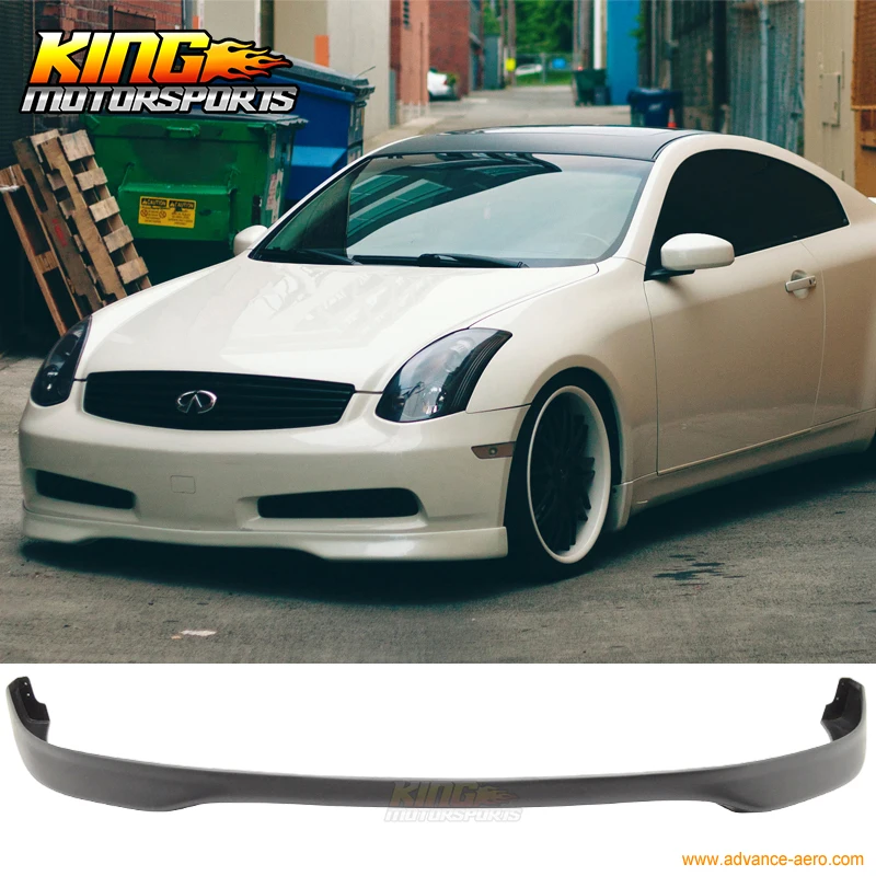 Подходит для 2003 2007 Infiniti G35 Coupe Tr передний бампер спойлер PU Полиуретан Global