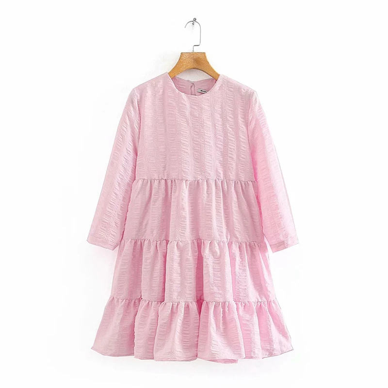 Женское свободное пляжное платье повседневное Белое Мини Платье с круглым