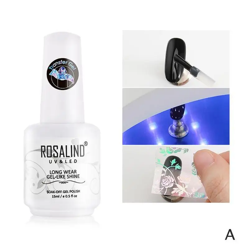 ROSALIND 1 переводная звезда Гель-лак для ногтей с 10 рулонными Стикеры-звезды клей для ногтей Гибридный Праймер УФ-лампа для дизайна ногтей инструменты для маникюра - Цвет: A