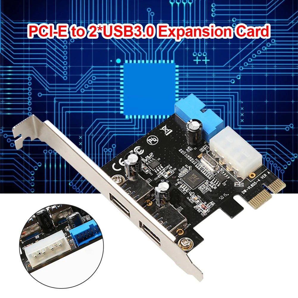 

2 порта USB 3.0 PCI-E экспресс-карта 20-контактный разъем PCIE концентратор адаптер головка USB 3 к PCIE PCI экспресс-карта адаптера