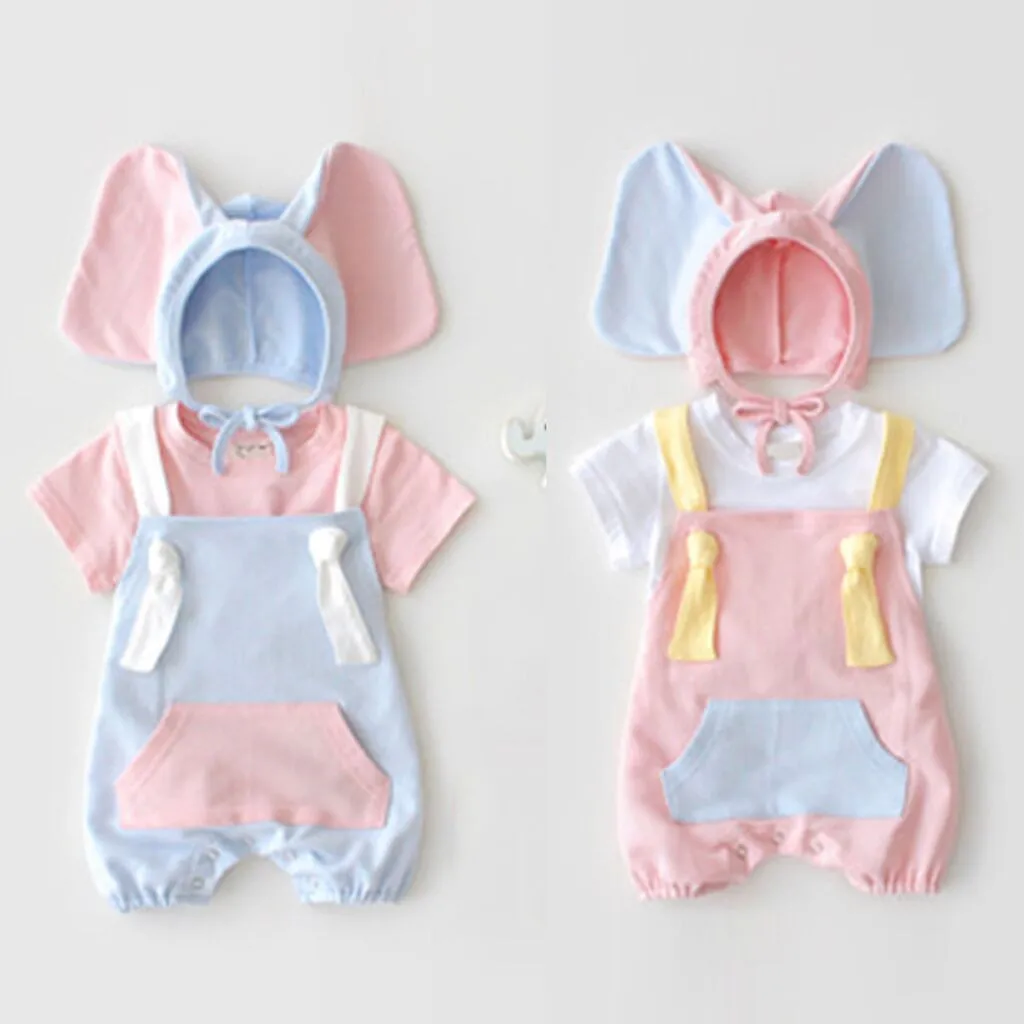 3 предмета детская одежда для маленьких девочек и мальчиков футболка + Рабочий