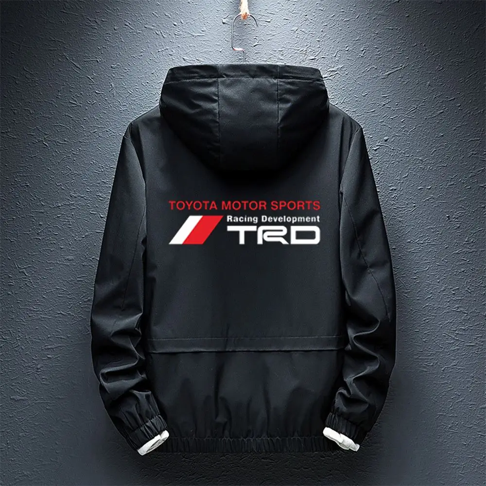 

Spring Toyota Motorsport TRD Car Logo Windbreaker rainproof Hoodies Zipper Man's Casual Coats Tops Splice Punk Harajuku Jackets