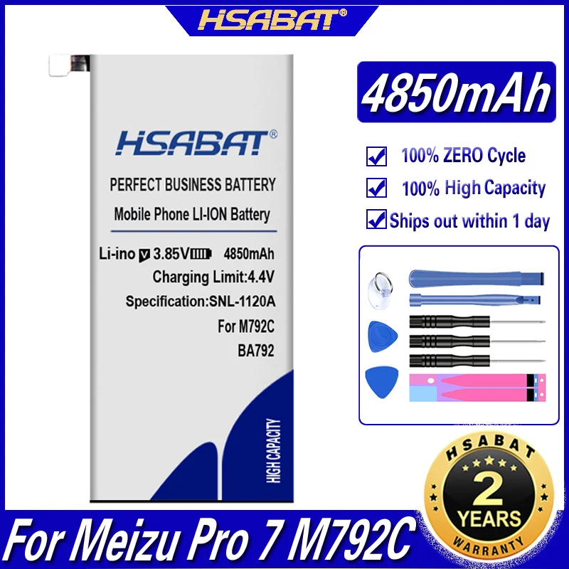 Аккумулятор HSABAT BA793 BA792 на 4850 мА · ч для Meizu Pro 7 Plus / M793Q M793M M793H M792C стандартная деталь