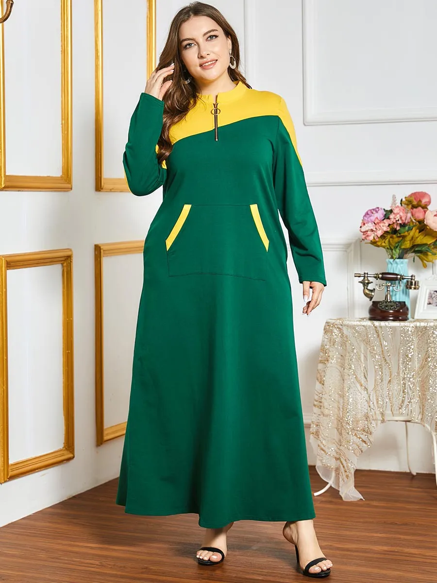 Исламская одежда на молнии спортивный костюм длинное платье для женщин