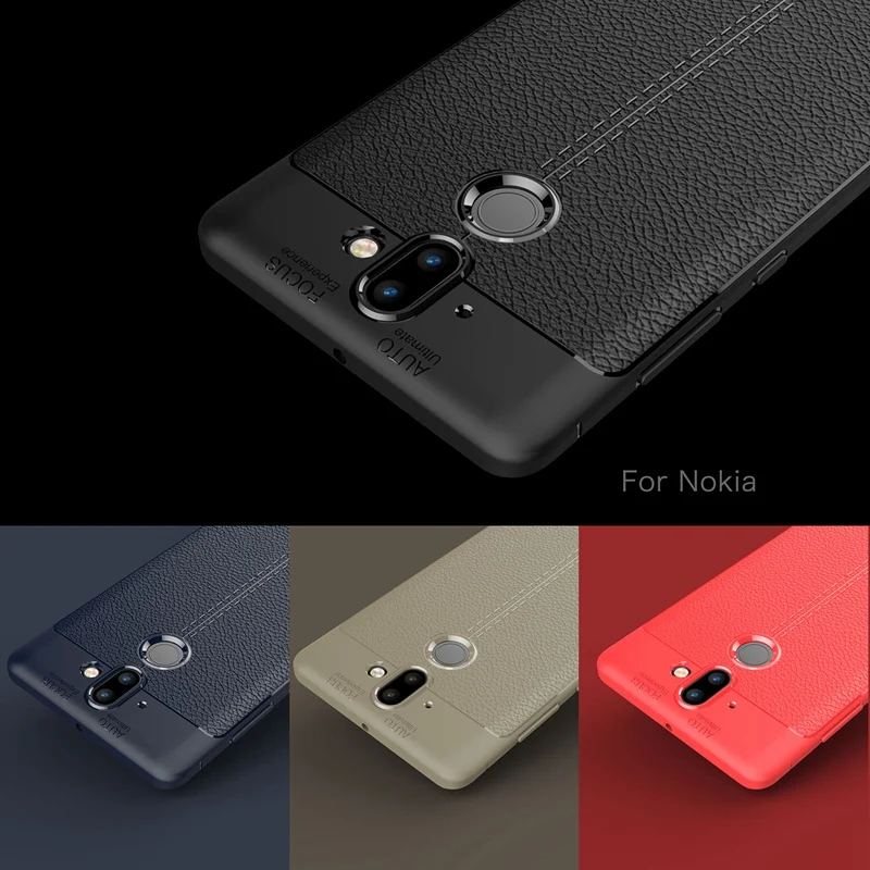 Чехол UPaitou lichi из мягкого ТПУ для Nokia 1 2 3 5 9 7 Plus 8 Sirocco 6 2018 роскошный классический
