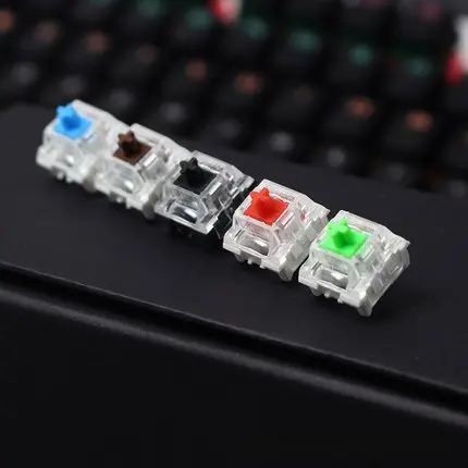 Аксессуары для клавиатуры Gateron Mx переключатель 3 Pin 5 прозрачный чехол зеленые