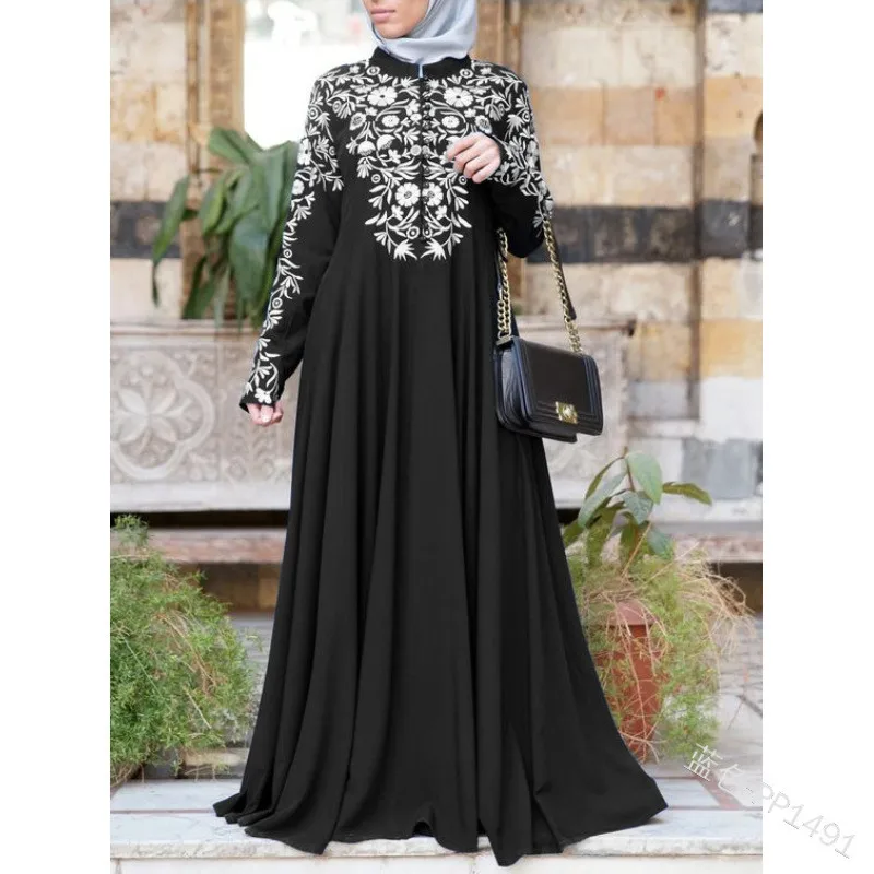 Женское кимоно abayas платье с арабским принтом в стиле Бурка турецком