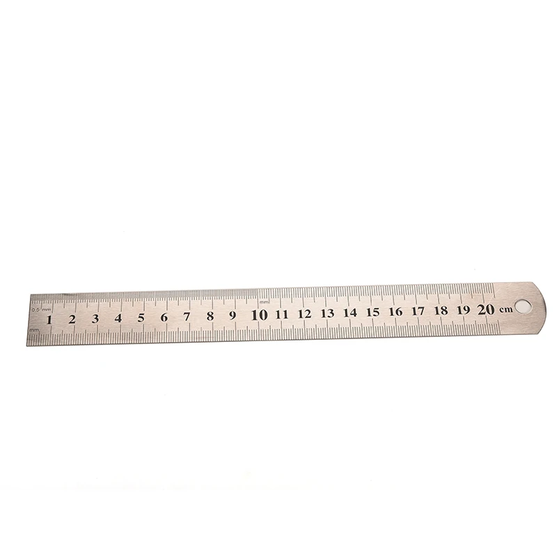 

20cm Metal Ruler Stainless Steel Metric Rule Precision Double Sided Measuring Tools School Office Supplies Accessories