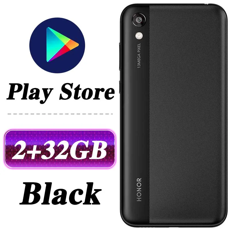2G 32G Black Новинка HONOR Play 3e мобильный телефон 5,71 дюймов полноэкранный MT6762R Восьмиядерный Android 9,0 камера 13 МП 3020 мАч - Цвет: 2G 32G Black