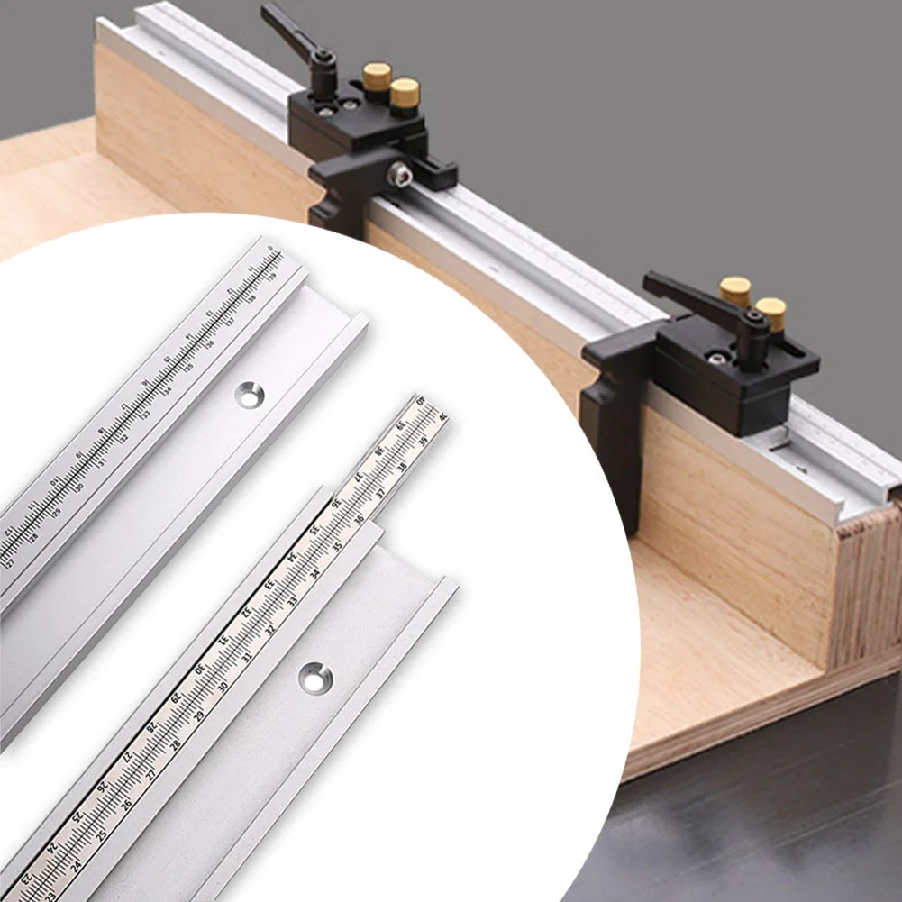 

45 Type Crafts Ruler Carpenter DIY Chute Aluminum Woodworking Tools T Track Gauge Sturdy Table Saw Movable Scale Slot Miter