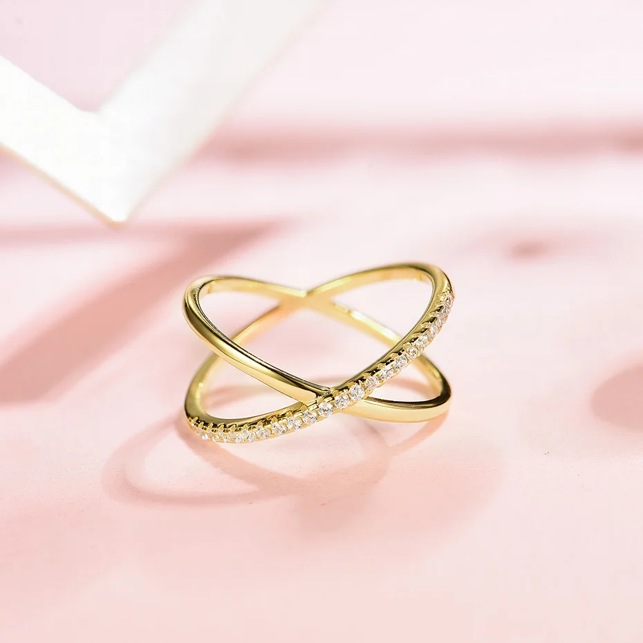 Женские кольца с цветным крестом Kuololit свадебные вечерние из стерлингового