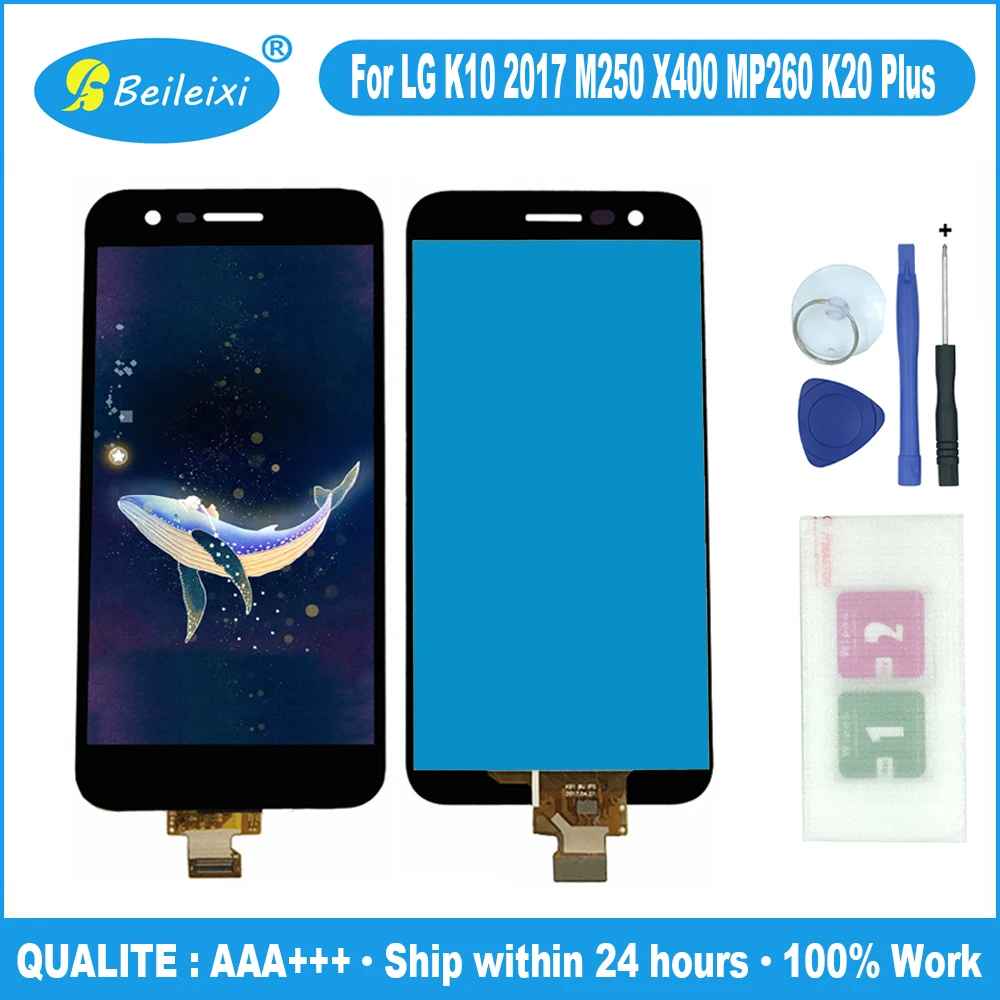 ЖК дисплей кодирующий преобразователь сенсорного экрана в сборе для LG K10 2017 M250 K121K