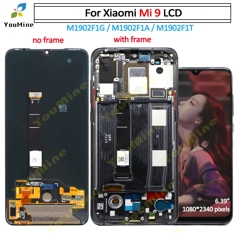 AMOLED ЖК-дисплей для xiaomi mi 9 mi 9 ЖК-дисплей кодирующий преобразователь сенсорного экрана в сборе+ инструменты для xiaomi mi 9 ЖК-экран M1902F1G