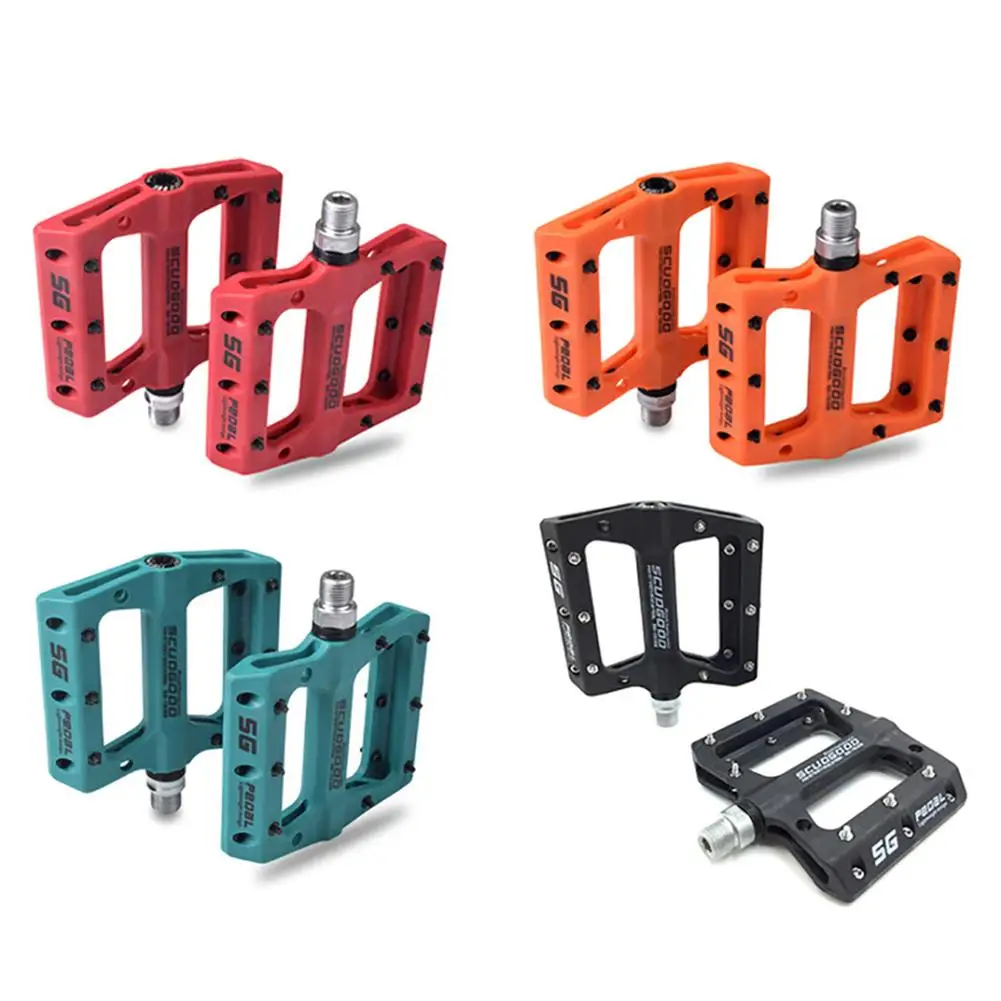 

1Pair Flat Bicycle Pedal Nylon Fiber Sealed Bearing Large Surface Pedals MTB Bicycle Part Universal Cycling Bike Accessories