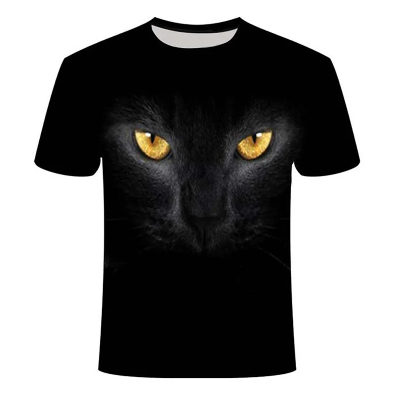 

Cat T-Shirt Men's Women's Fashion Short Sleeve Street Wear Funny Hip Hop 3D Animal T-Shirt