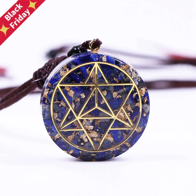 С украшением в виде кристаллов Orgone кулон Натуральный камень кристалл лазурит